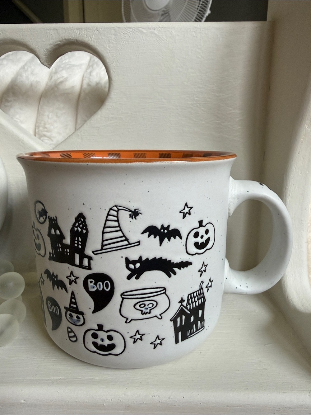 Halloween Mug with Festive Ghost & Pumpkin Design